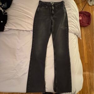Zara Washed Black Straight Jeans